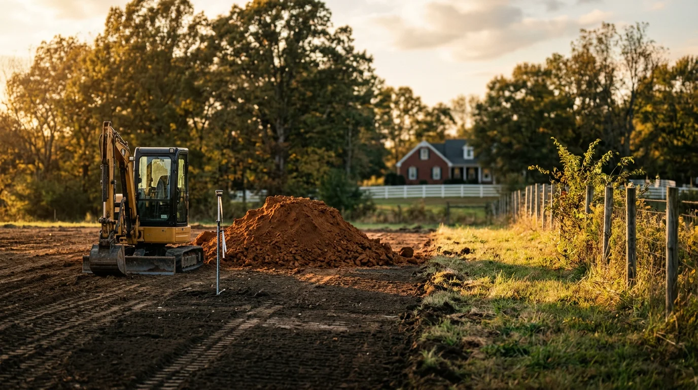 Property grading and site preparation equipment